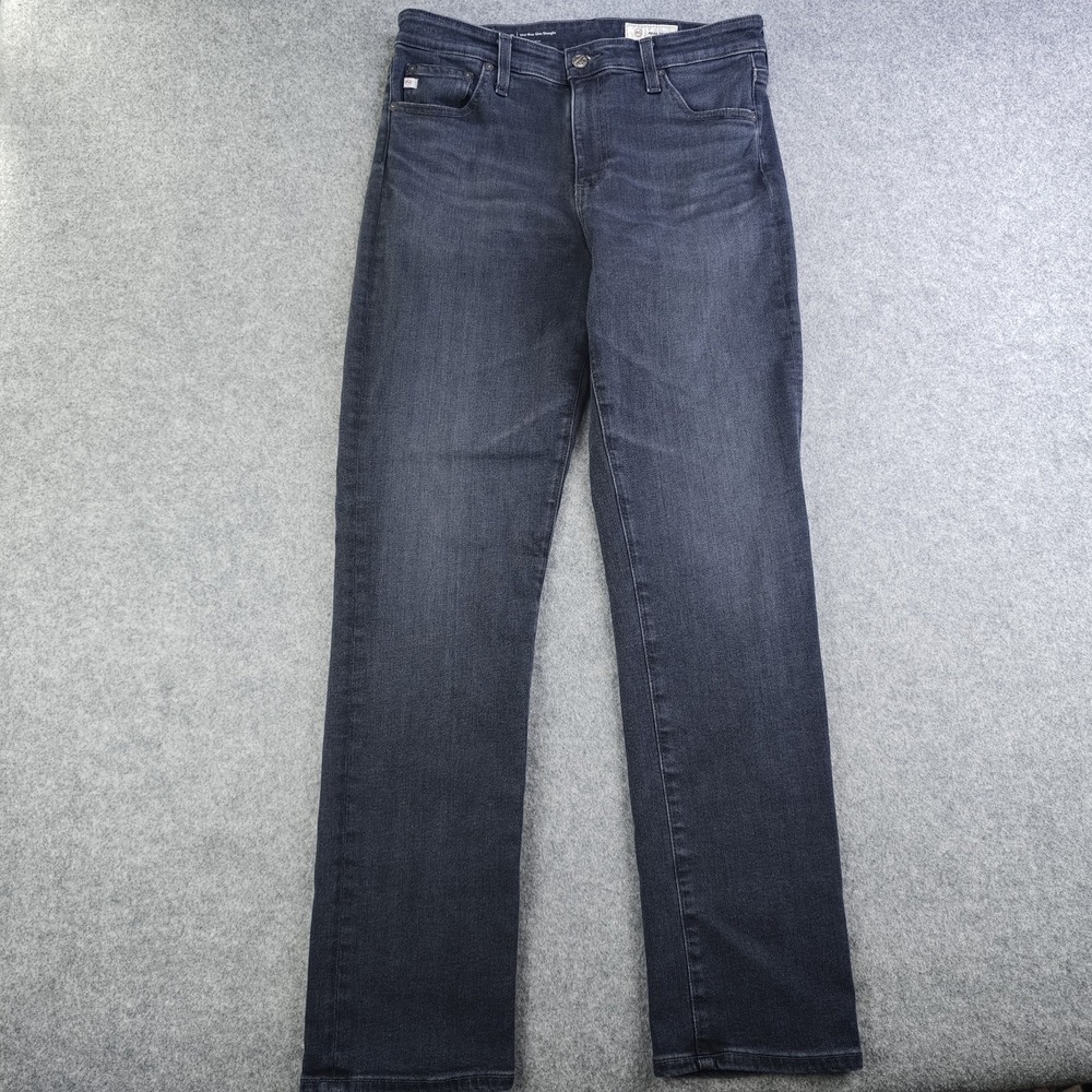 AG Adriano Goldschmeid Mari Jeans Women's 31 Mid Rise Slim Straight Gray Stretch